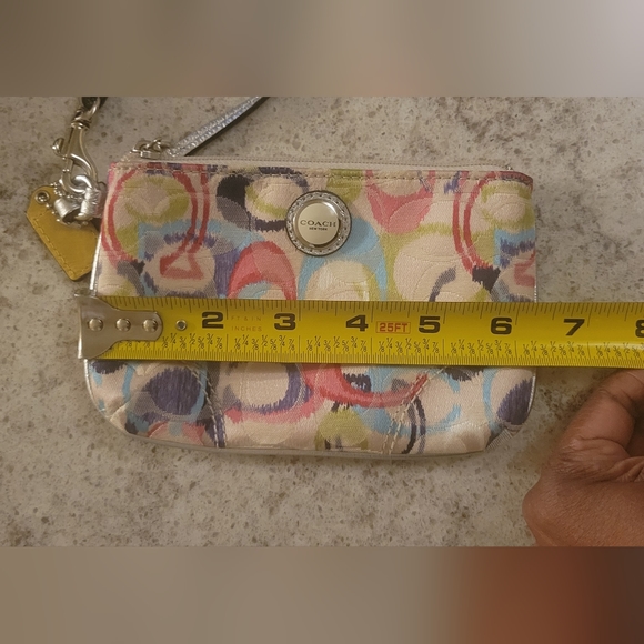 Coach Multicolored C Logo Wristlet - Picture 7 of 8